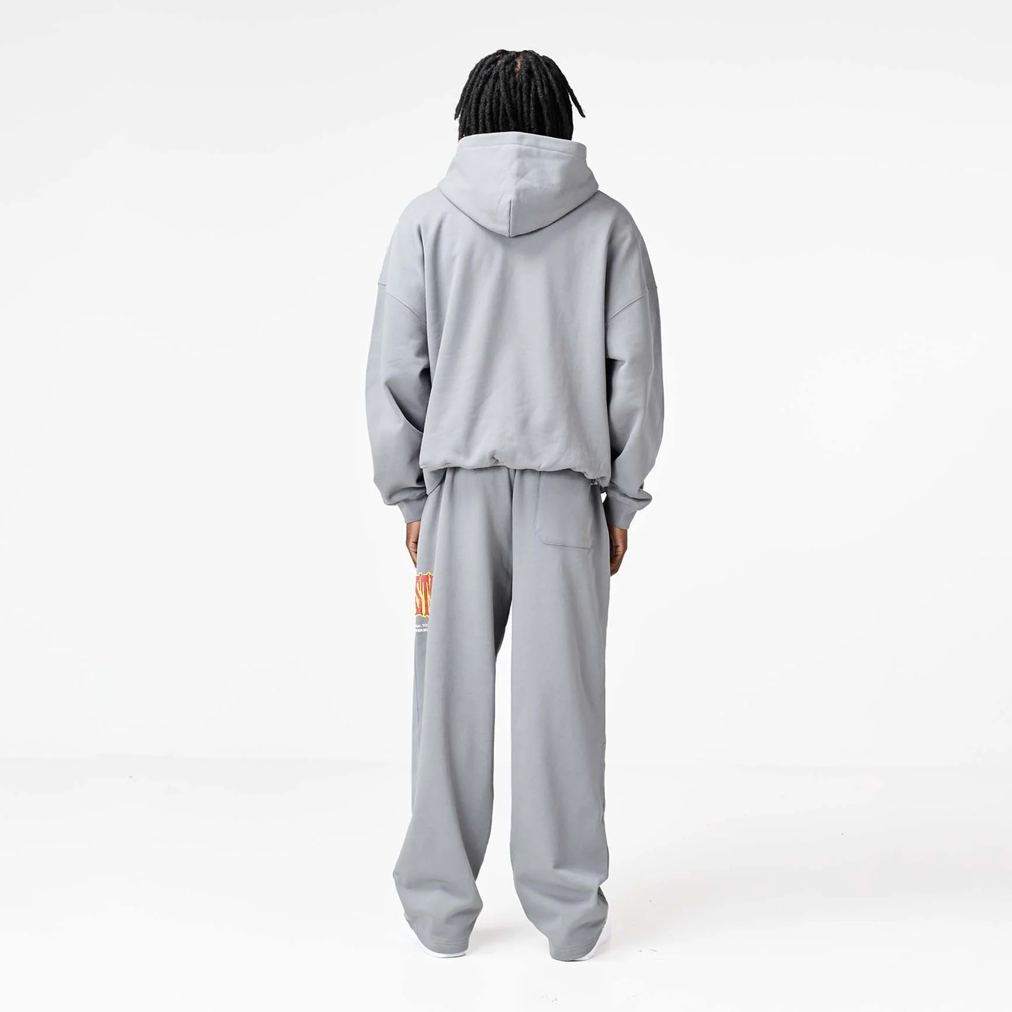 Blackletter Open Hem Jogger | Mid Grey - Image 8