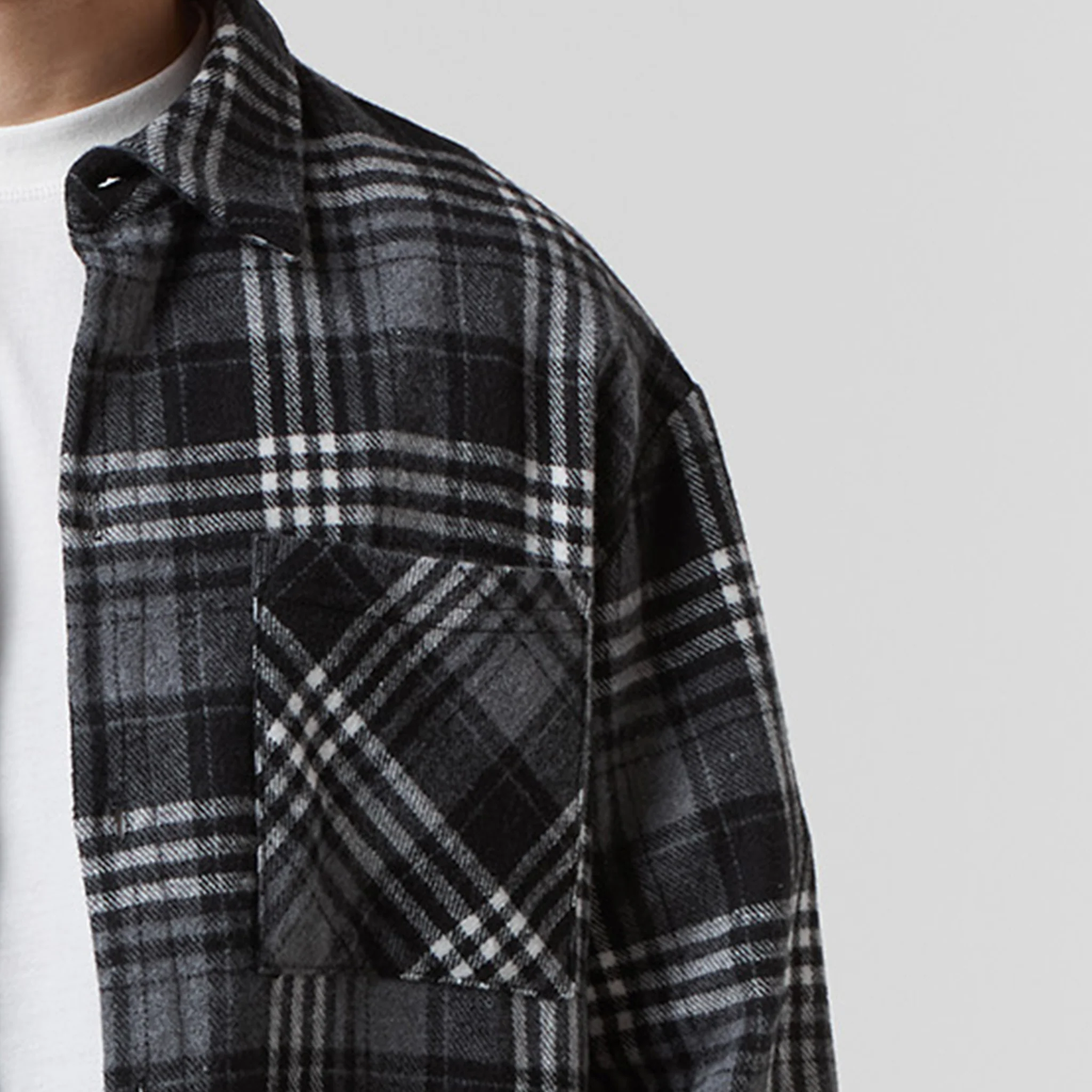 Check Flannel Shirt | Black - Image 4