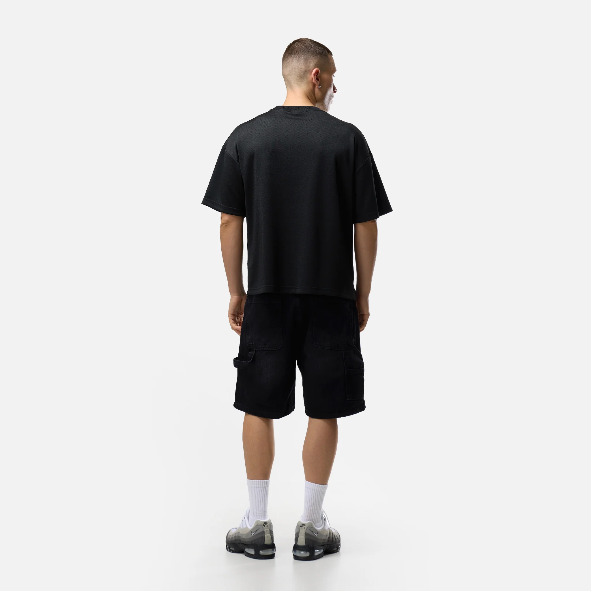 Collegiate Mesh Jersey T-Shirt | Black - Image 8