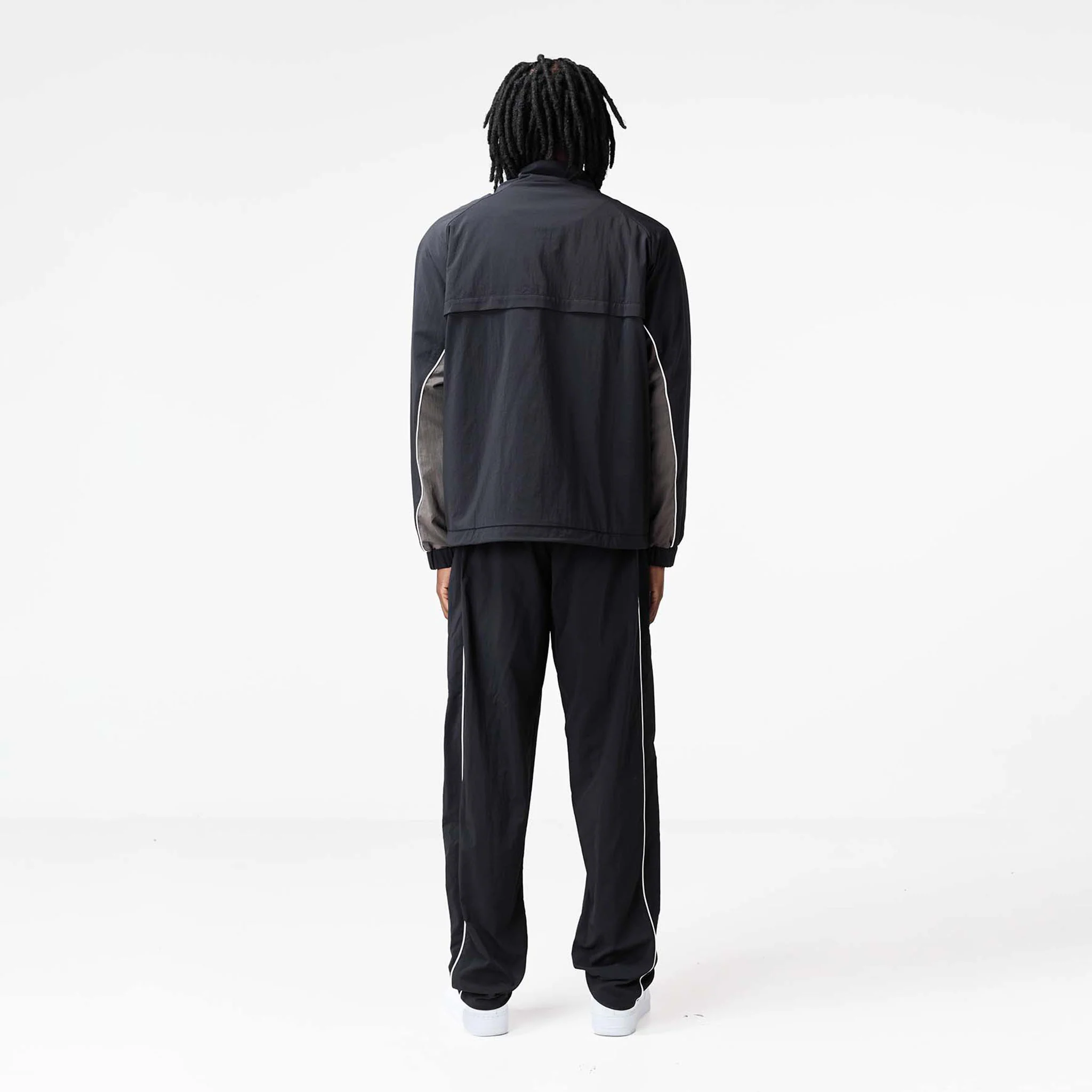 Nylon Football Jacket | Black - Image 9