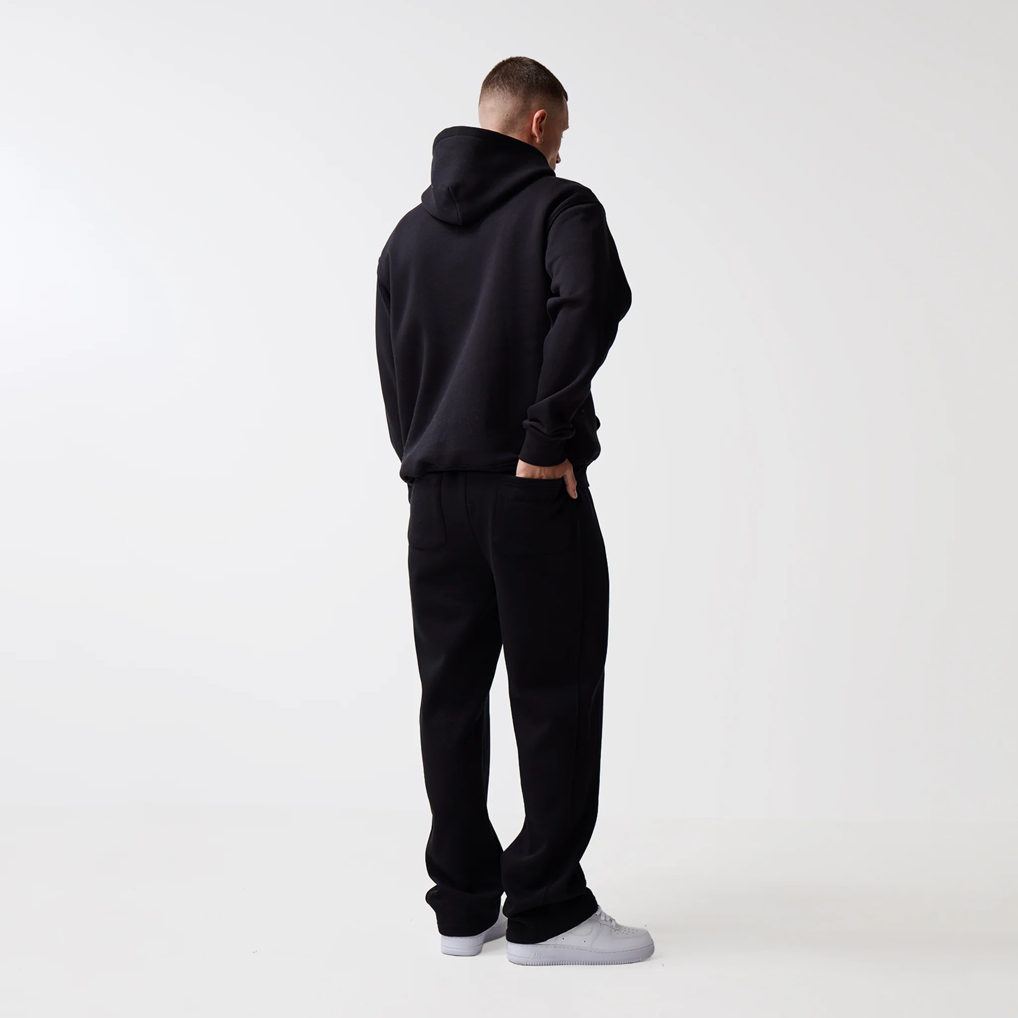 Open Hem Tracksuit | Black - Image 9