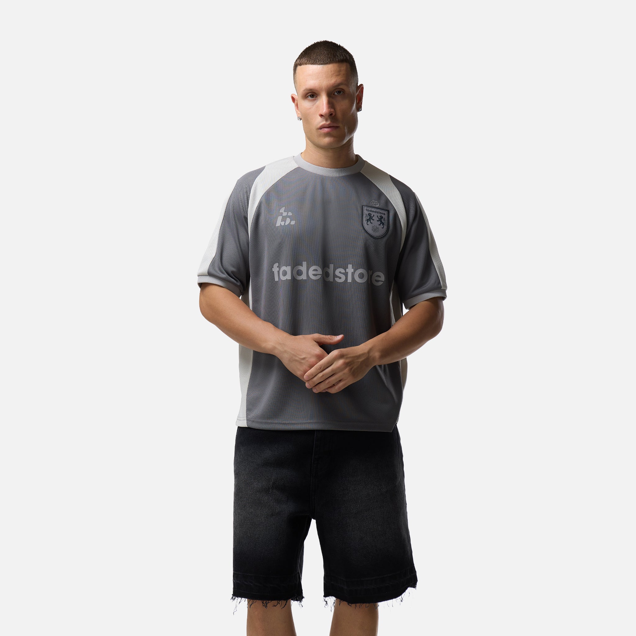 Panelled Football Jersey | Charcoal - Image 4