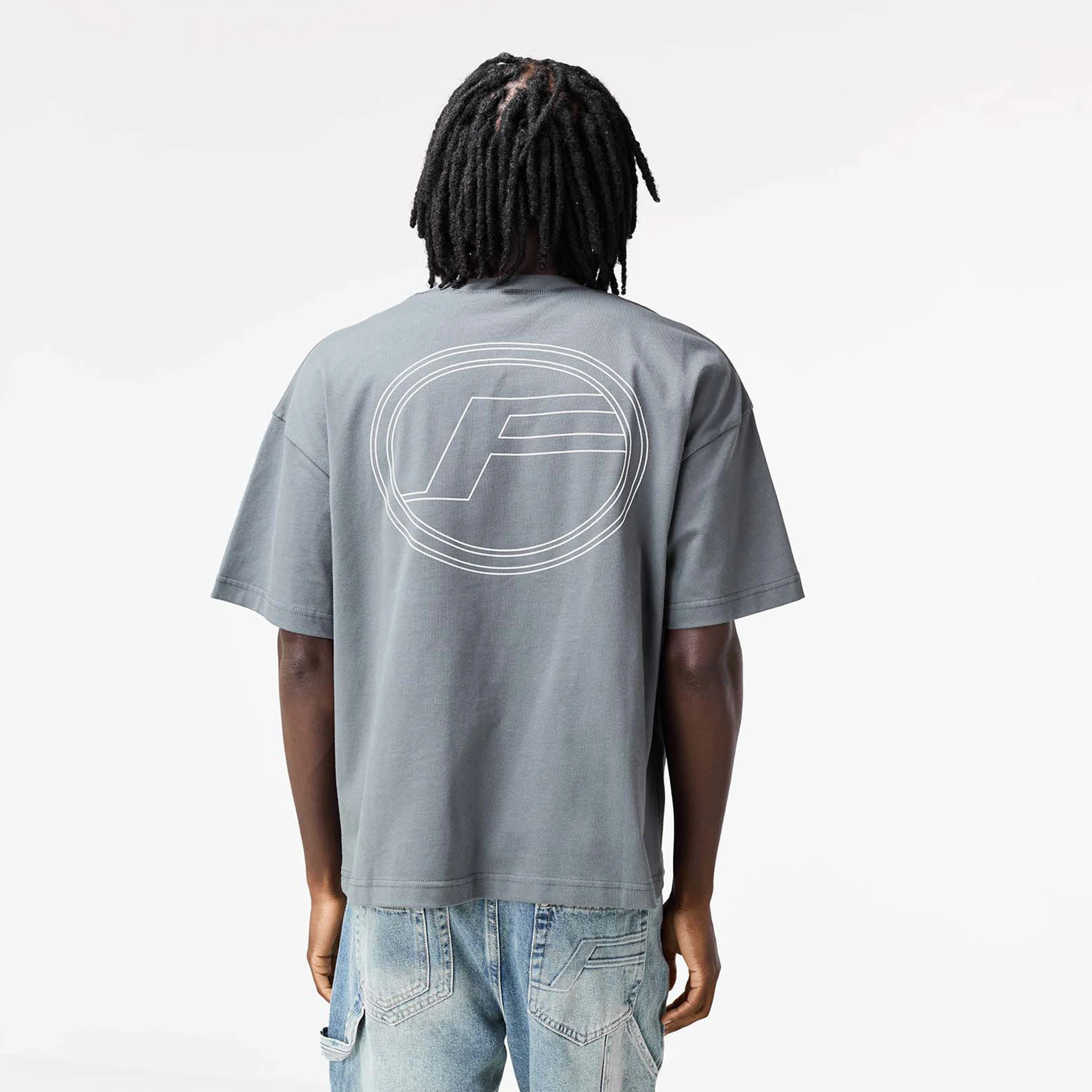 Puff Print Logo T-Shirt | Charcoal Marl - Image 6