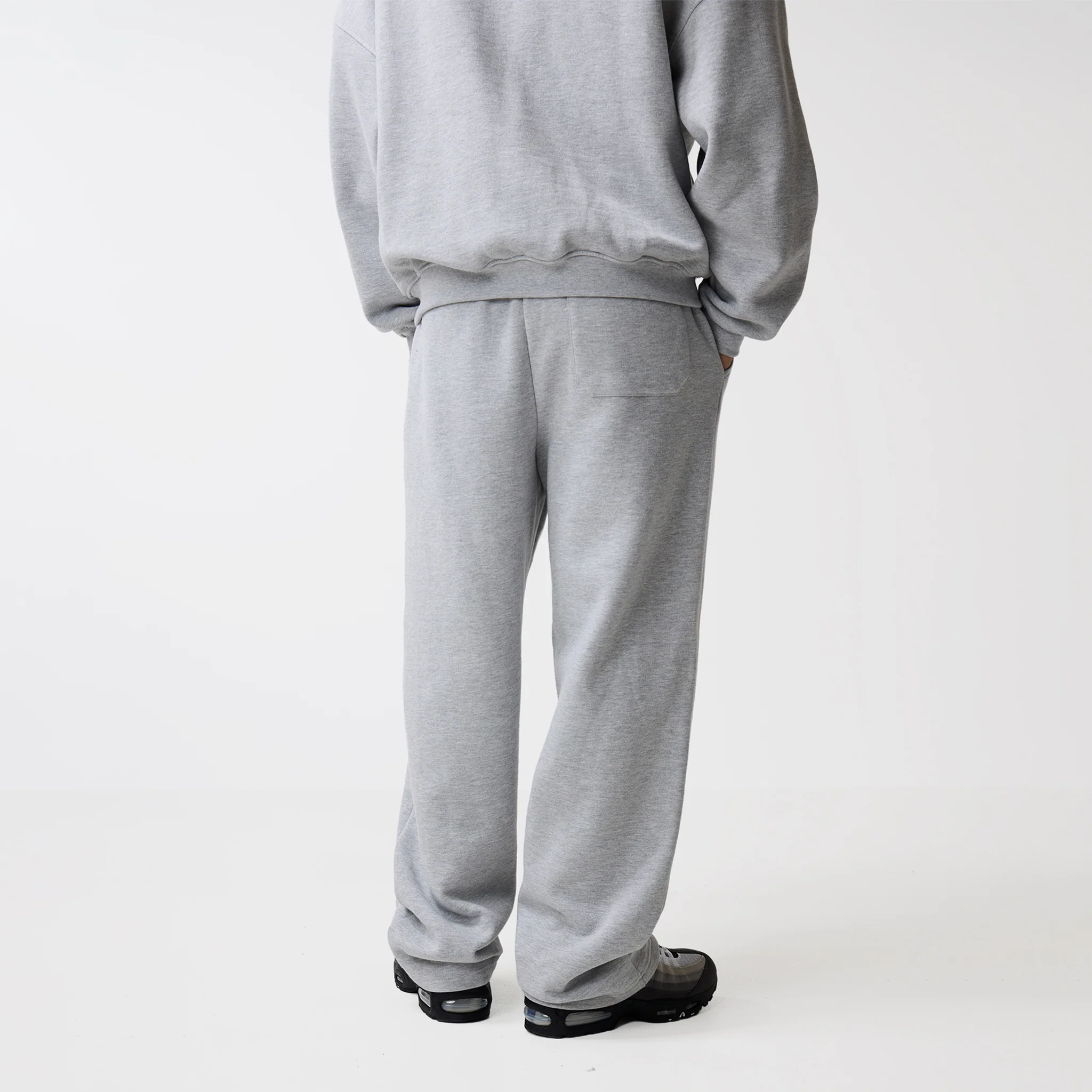 Shadow Loose Fit Open Hem Jogger | Grey Marl - Image 7