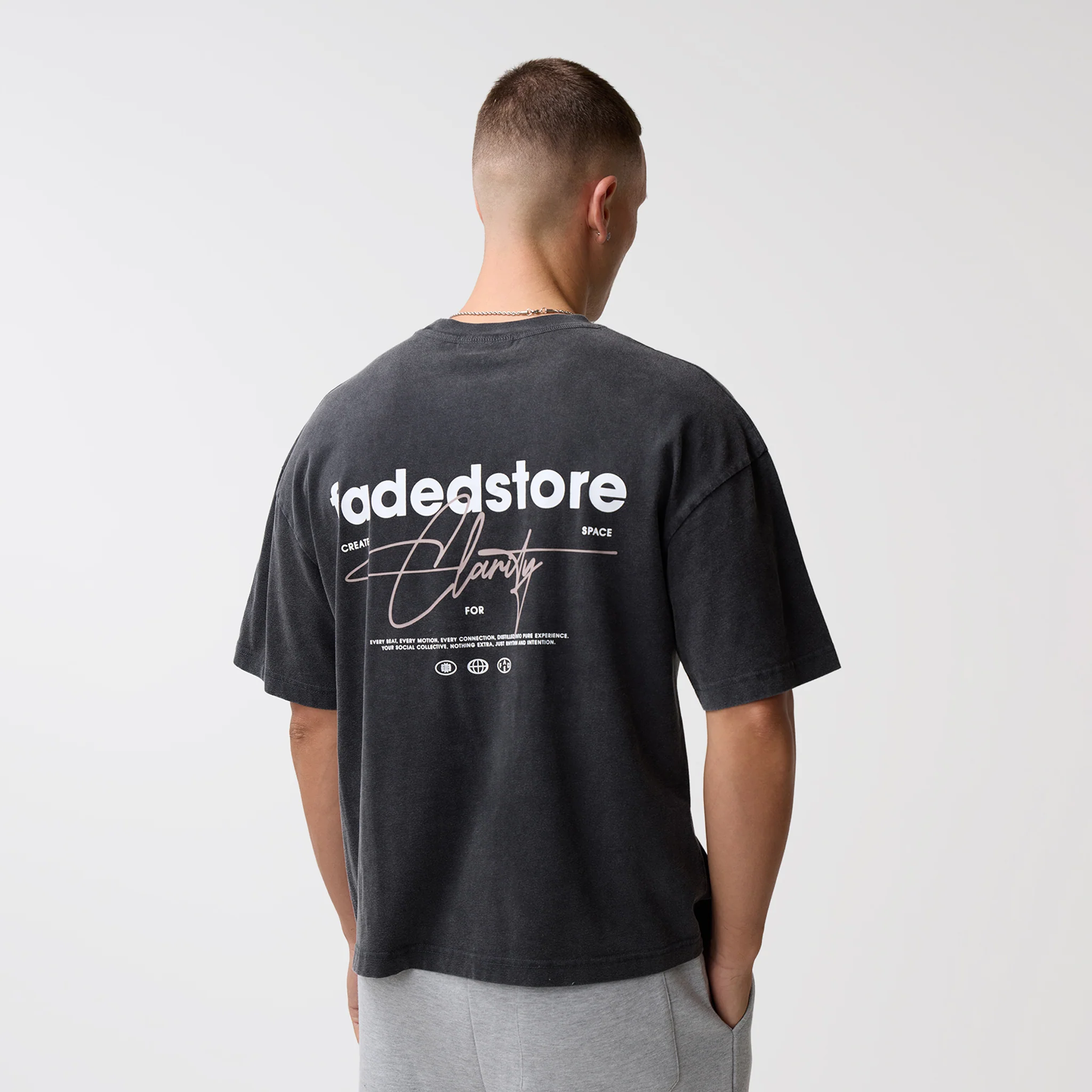 Space For Clarity T-Shirt | Washed Black - Image 4