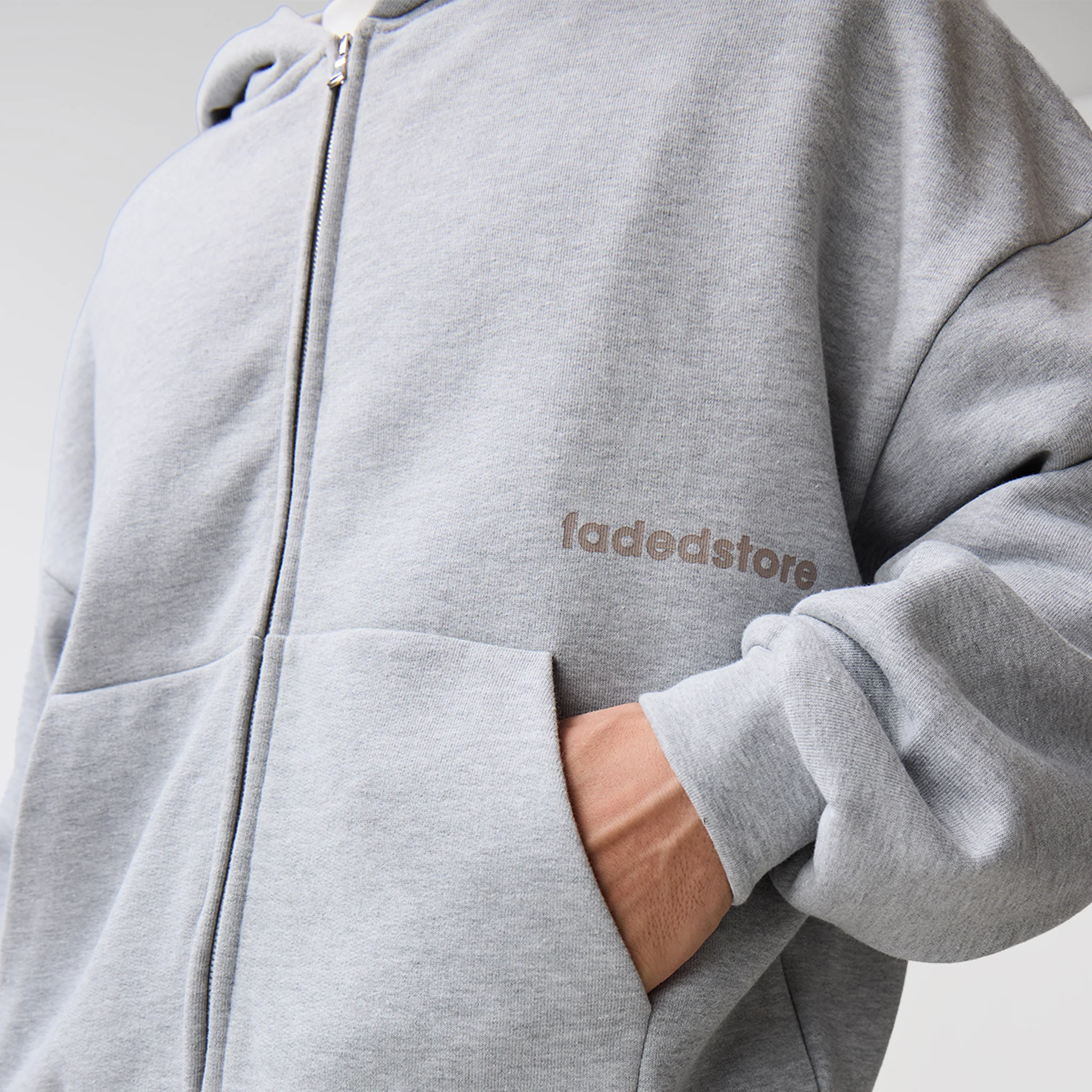 Space For Clarity Tracksuit | Grey Marl - Image 9